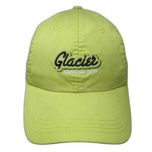 Ahead Baseball Cap Green One Size Glacier National Park Strapback Hat Cotton